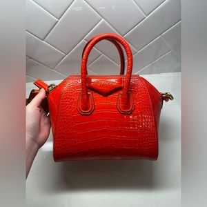 Givenchy - Women’s Mini Antigona Bag in Red Crocodile Leather